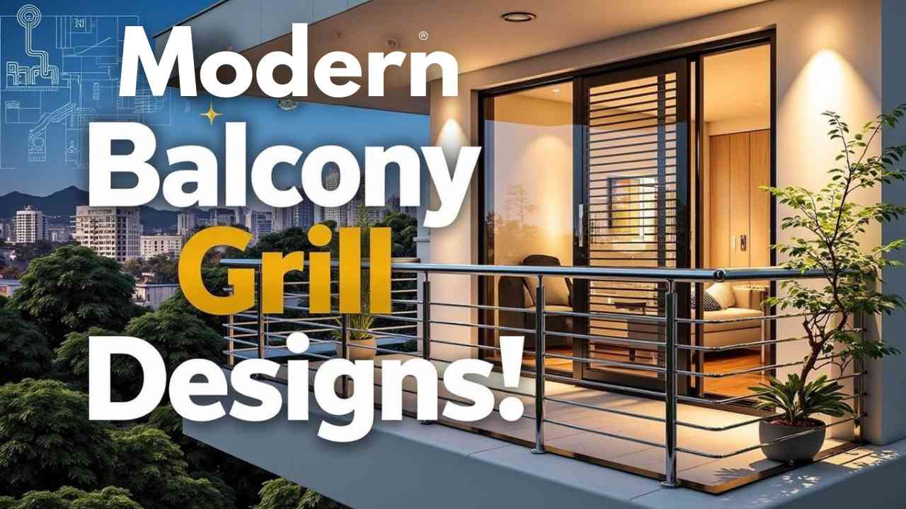 Modern closed grill design for balcony